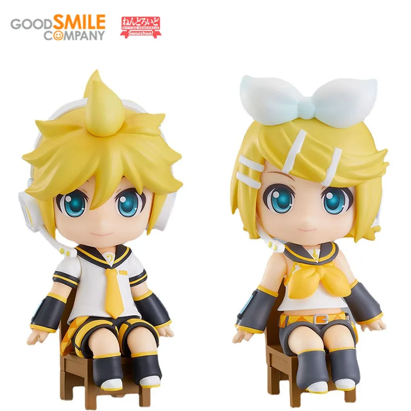 

Аниме фигурки героев мультфильма подарочные коллекционные, ГК GoodSmile Swacchao Nendoron Kagamine Rin Kagamine Len VOCALOID, игрушки для мальчиков и девочек