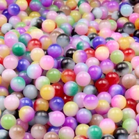 200pcs 6 8mm matte acrylic beads no hole round bead diy earring pendant making handmade kids toys crafts accessories material