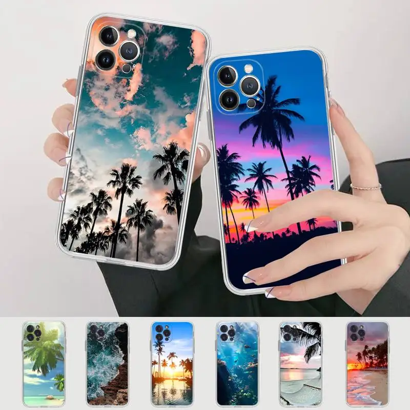 

Sea Beach Phone Case For iPhone 14 13 12 Mini 11 Pro XS Max X XR SE 6 7 8 Plus Soft Silicone Cover