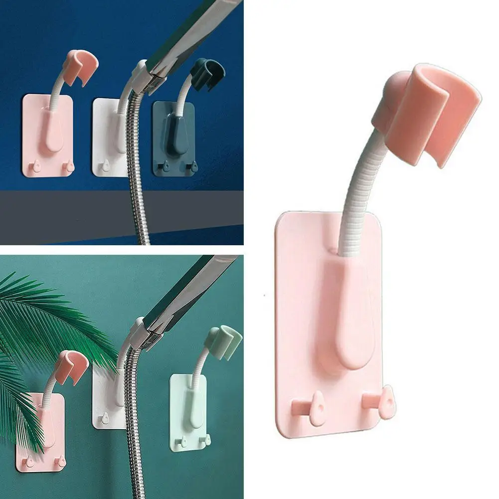

Adjustable Shower Head Holder Self-adhesive Handheld Wall Showerhead Bathroom Punch-free Mount Rack Bracket Drill-fr J0J2