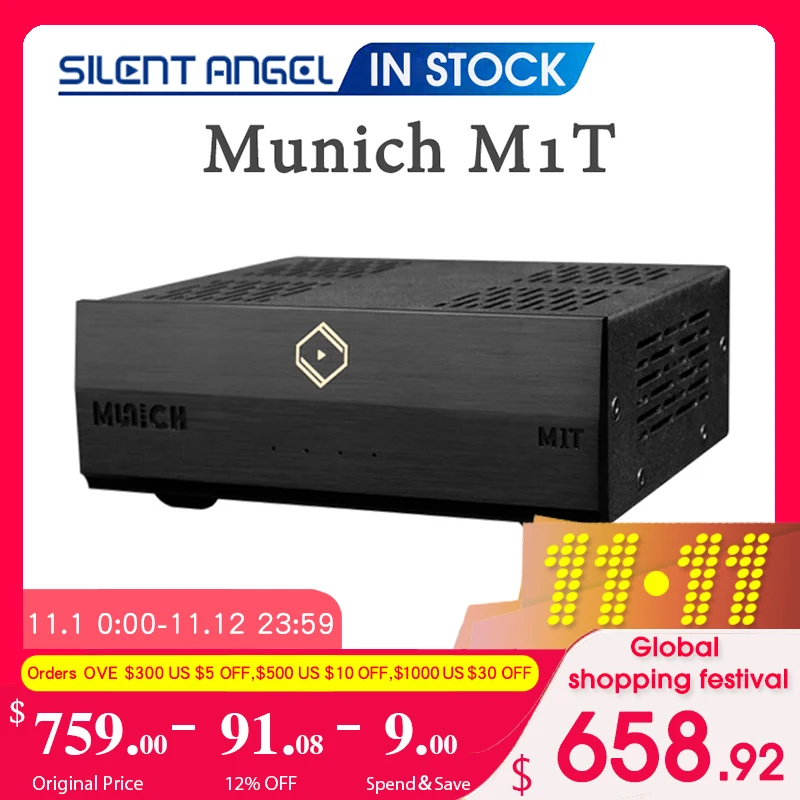 

Silent Angel Munich M1T High Fidelity Digital Lossless Master Band Music Player Digital Turntable Supports Roon Tidal DSD256