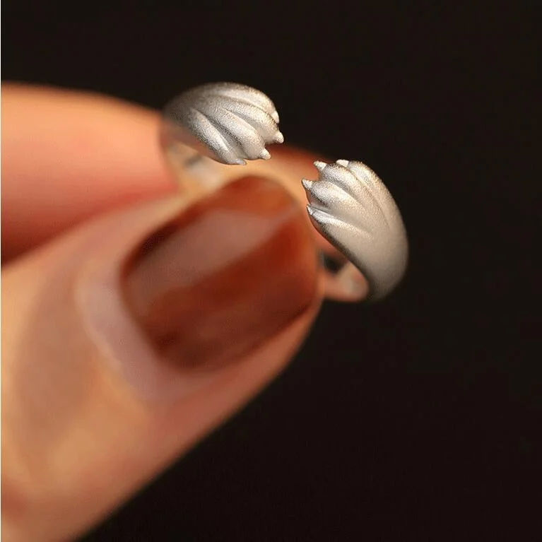 

Vintage Cute Animal Paw Ring Simple Adjustable Open Rings for Women Birthday Party Anniversary Gift Punk Jewelry Anillos Mujer