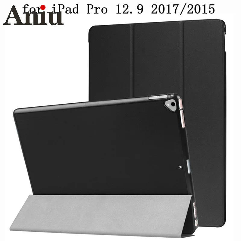 

Однотонный замшевый чехол из искусственной кожи для ipad pro iPad Pro 12 9 12,9 2017 A1671 2015 A1652, чехол-подставка для планшета, чехол для ПК, умный чехол для ...