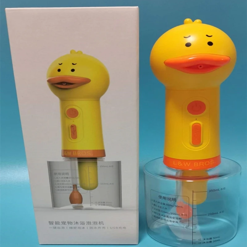 USB перезаряжаемая машина для пены ванны с желтой уткой и аккумулятором 1200 мАч