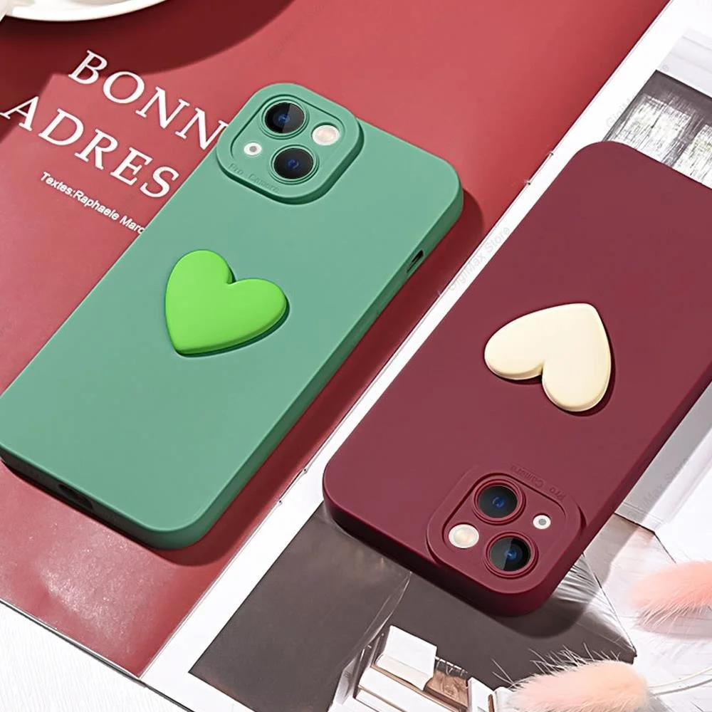 

Противоударный телефонный чехол Love Heart Lens для iPhone 13, 12, 11 Pro Max, тонкий силиконовый чехол для iPhone13, 13Pro Max, чехол