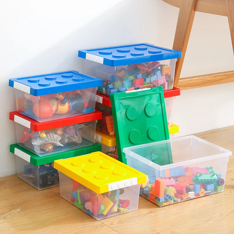

Building Block Storage Box Snack Storage Box Plastic Transparent Storage Box Stackable Stationary Holder Sundries Container