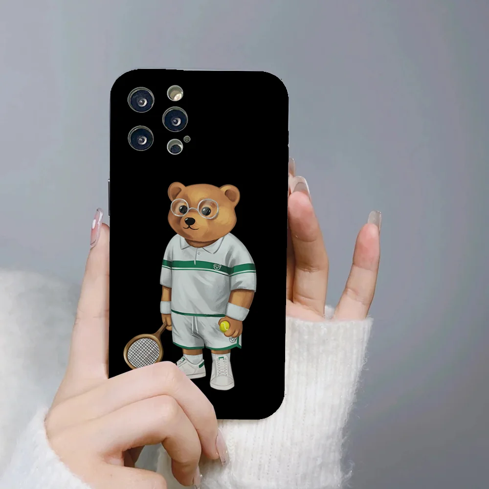 Модный чехол для телефона B-Baron Filou Bear iPhone 11 12 13 14 15 Plus Pro Max Anger Eyes силиконовый