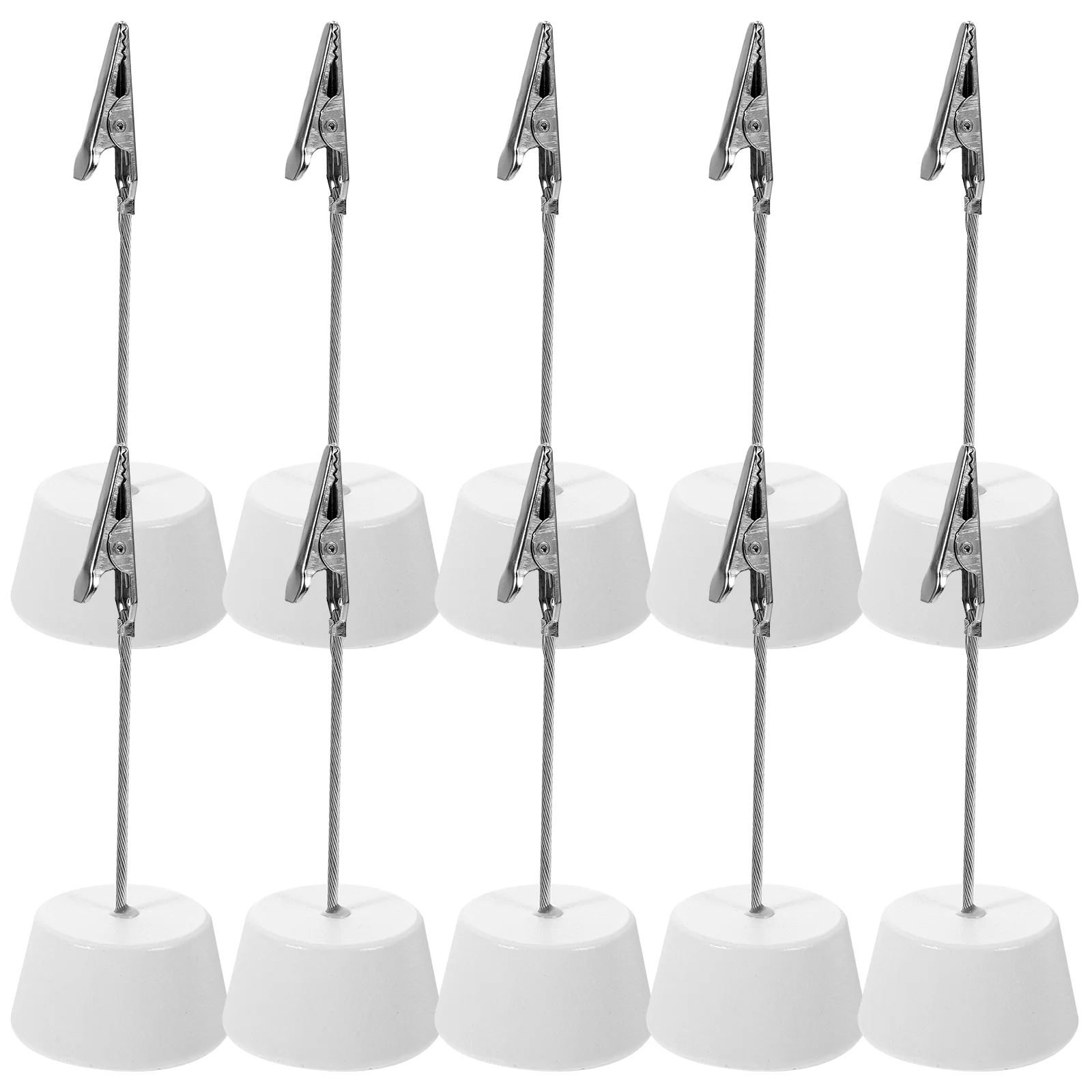 

10 Pcs Photo Clips Holder Cube Base Memo Table Number Desk Topper Name Sign Stand Wedding Decoration Display Message