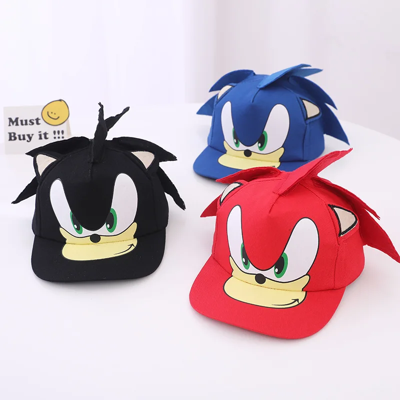 

Sonic The Hedgehog 3D Character Sonic Shadow Knuckles Cartoon Adjustable Baseball Cap Kids Ages 3 To 8 Sun Protection Hat