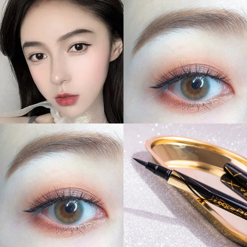 

Waterproof Long Lasting Eye Liner Pencil Small Gold Pen Quick-drying Eyeliner Liquid Not Bloom Natural Eye Pen Cosmetic Tools
