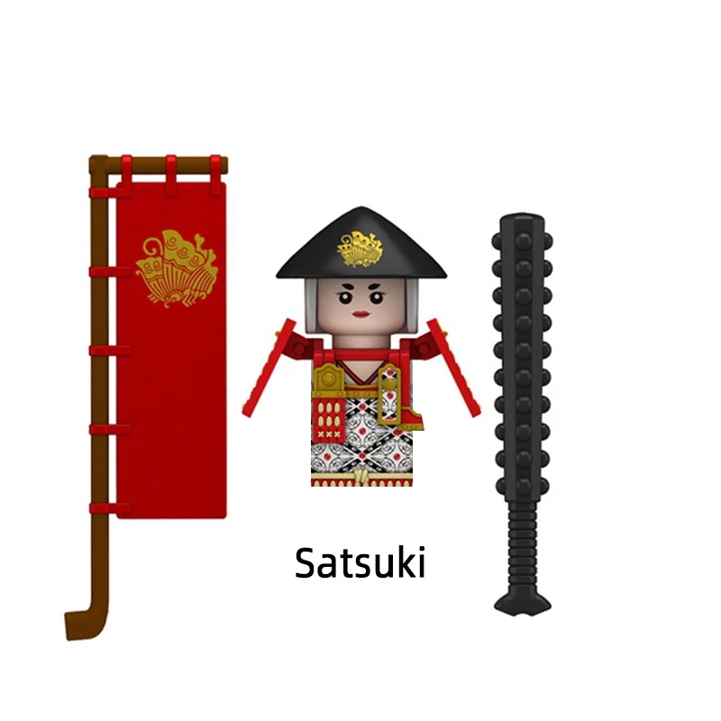 Средневековый японский самурай Kyuzo Gion Heiwachi Satsuki Masashige Apenanka Shimizu Aoi Model Blocks MOC Bricks Set
