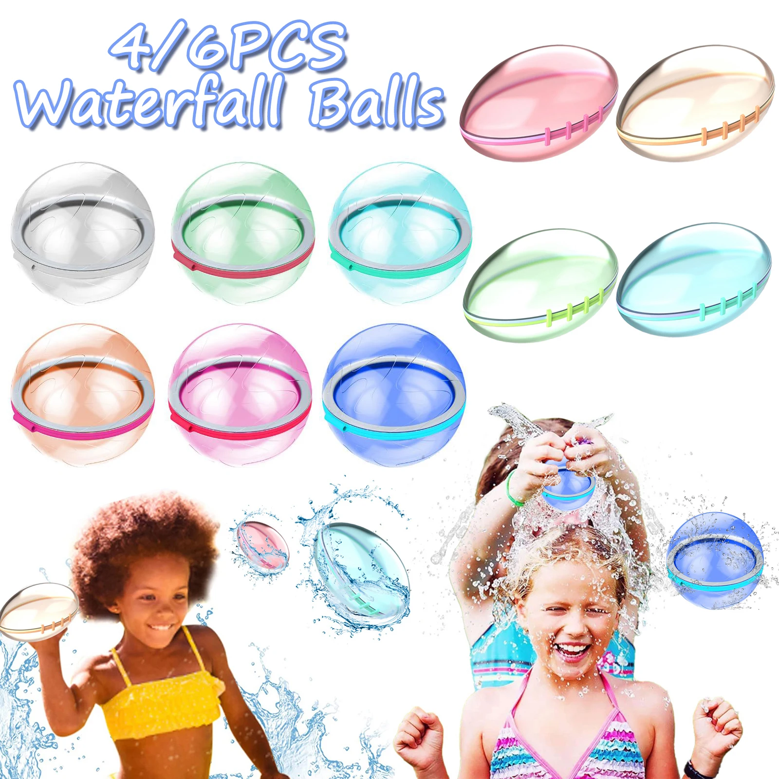 

Шары водные впитывающие многоразовые, 4/6 шт.