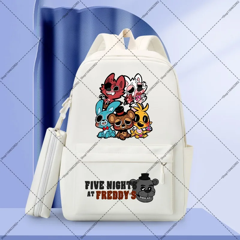 Фото Школьный рюкзак FNAF Five Nights At Freddy's, портативные рюкзаки с мультяшным аниме-принтом, рюкзаки для мальчиков и девочек, подарки на школьные праздники №5