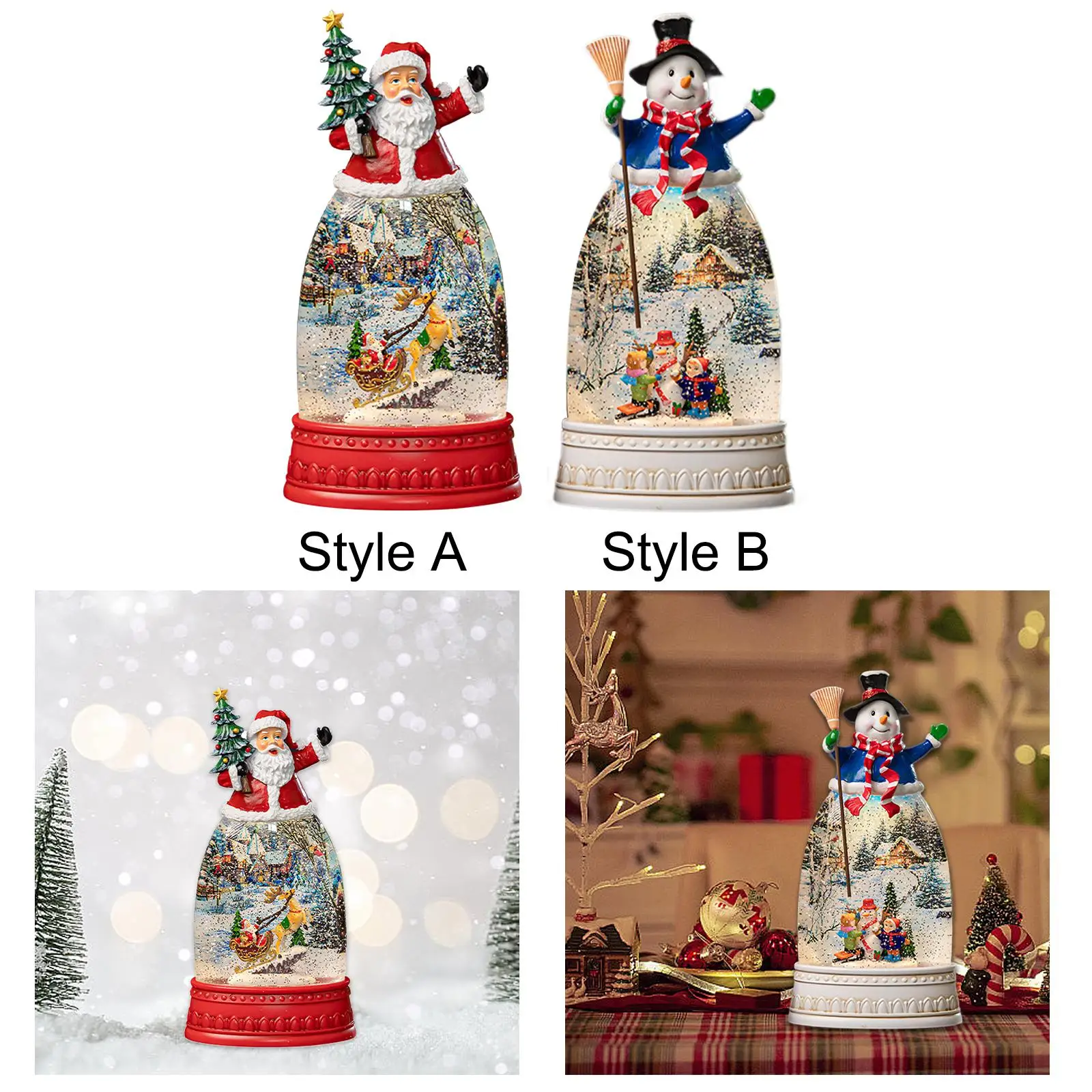 Рождественский снежный шар со светом подарок Центральная часть стола