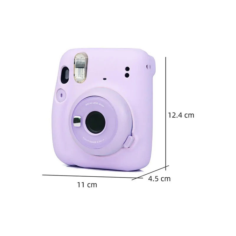 Силиконовый чехол для камеры Fujifilm Instax Mini11 Mini 11 защитный мягкий однотонный с