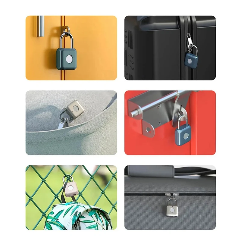 Waterproof Biometric Fingerprint Lock Keyless Door Anti-Theft Security USB Rechargeable Padlock