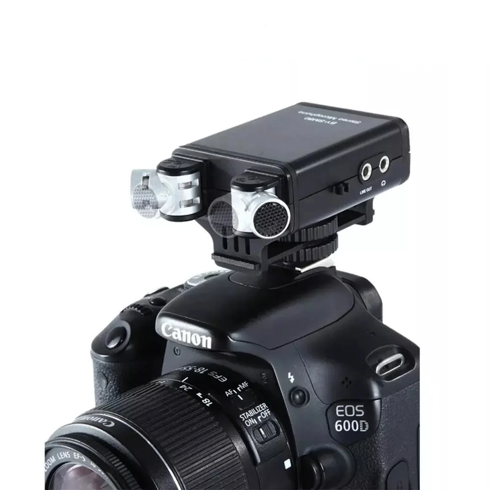 

BY-SM80 PassFilter Stereo Camera Microphone with Real-time Voice Monitor for Canon 5D2 6D 800D Nikon D800 D600 Camcorder