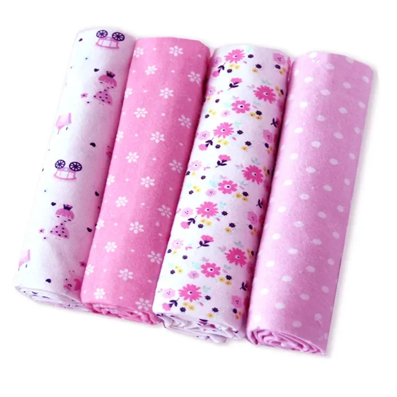 

4pcs/pack Cotton Receiving Baby Blanket Newborn 76x76cm Baby Bedsheet Supersoft Blanket Swaddle