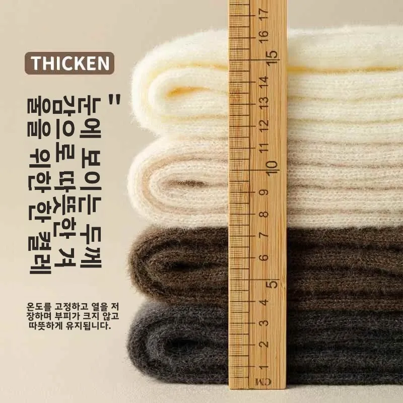 Ankela носки с красным ворсом осенние и зимние носки-трубочки утепленные теплые