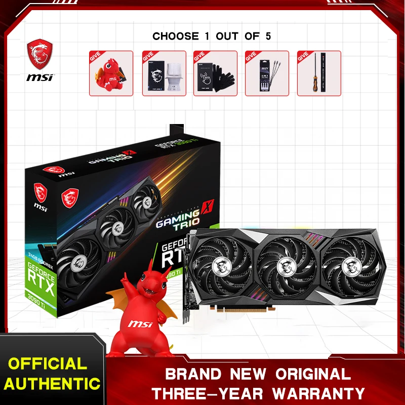 

New Model RTX™ 3090 Ti GAMING X TRIO 24G Graphics GPU Galax Original MSI Video Card