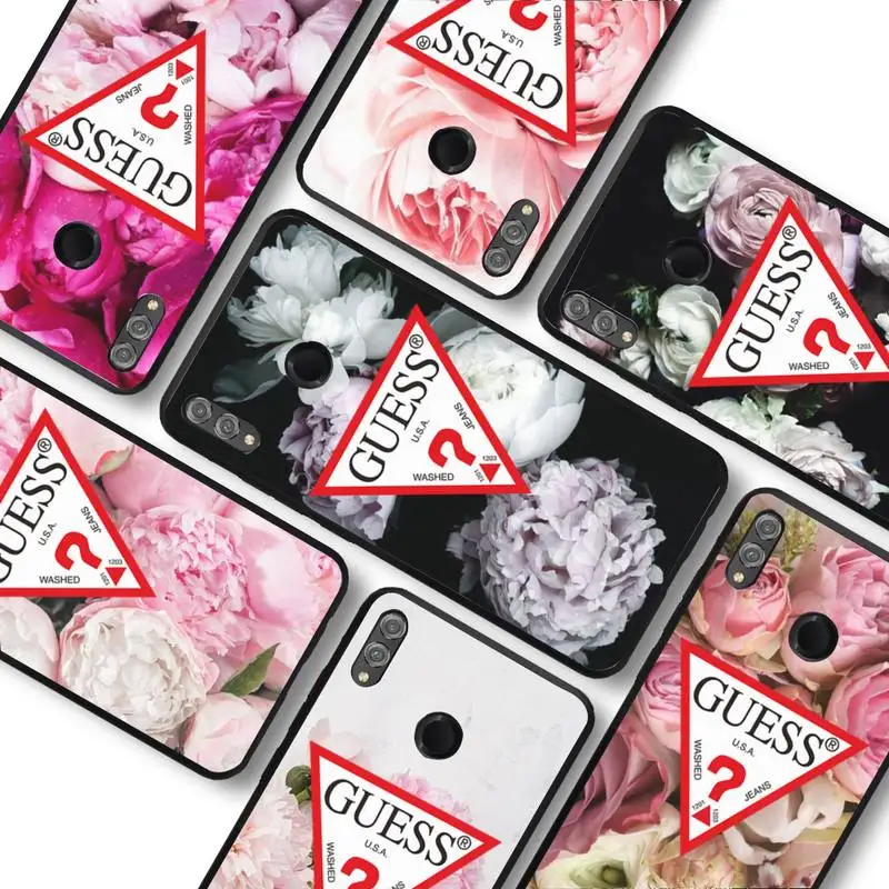 

Peonies Beautiful GUESS Flower Phone Case For Huawei honor10Lite 10i 20 8x 10 Honor9lite 9xpro Coque