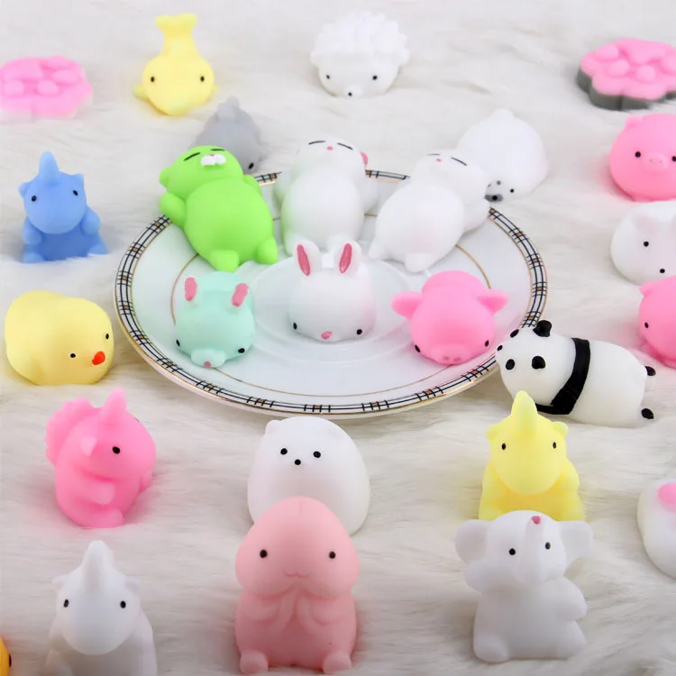 

2pcs Random Decompression Animal Dumplings Pinch Music Vent Toys Cute Anime Cartoon Squishy Animals Toys for Children
