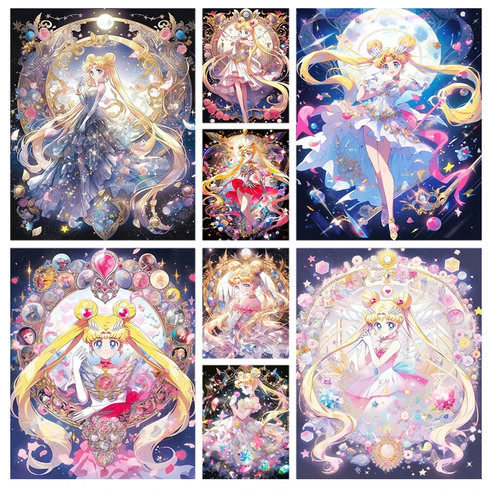 Набор для алмазной вышивки сделай сам картина из аниме Девушка мозаика вышивка