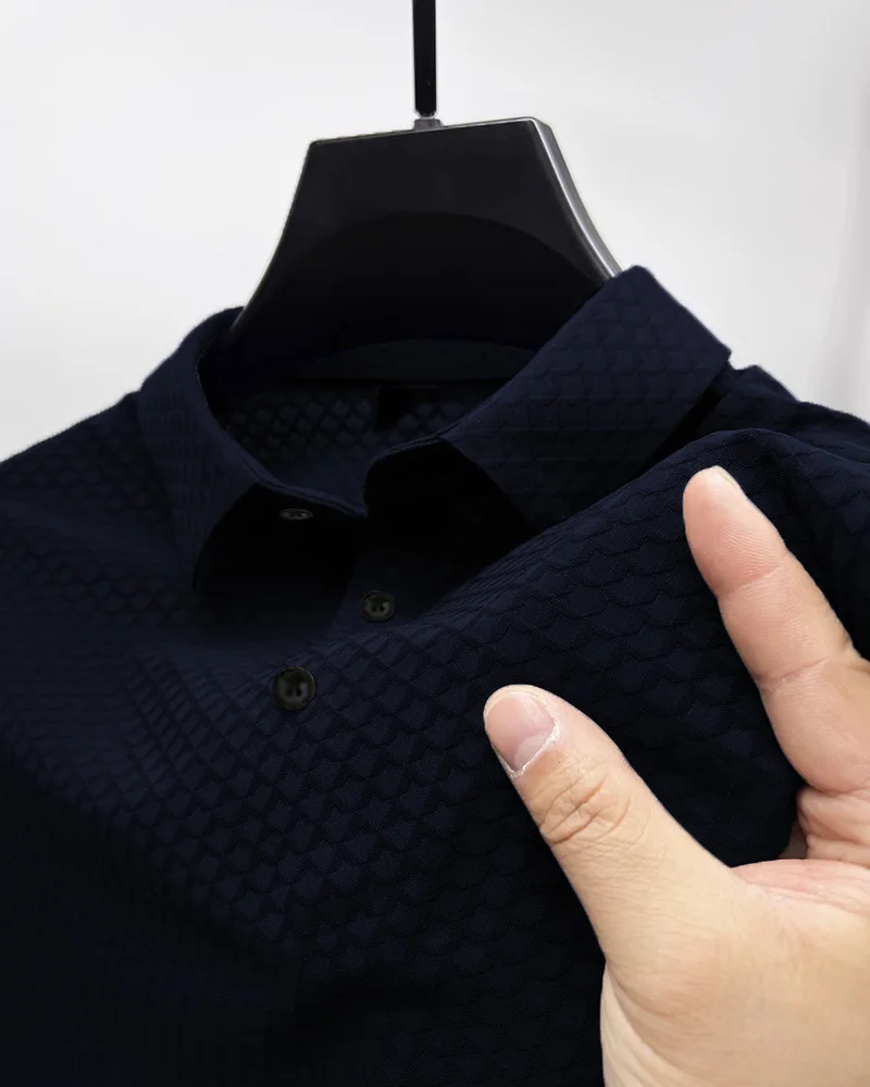 Летняя мода новая мужская рубашка-поло с короткими рукавами и треугольной