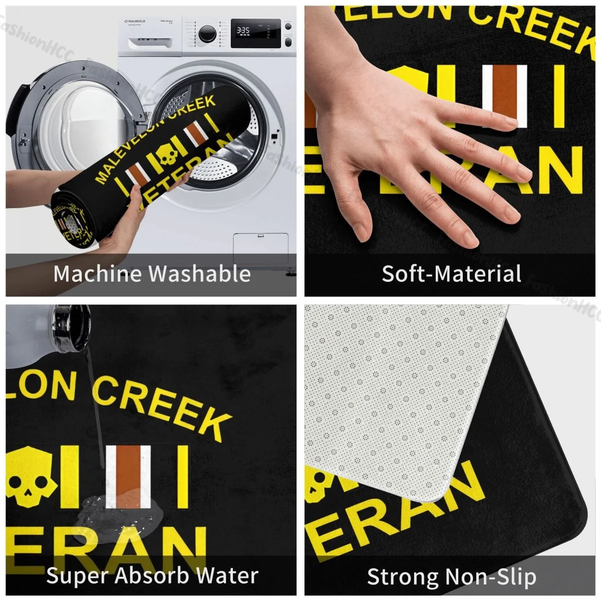 Противоскользящий дверной коврик для игр hellвозможность игры Malevelon Creek Veteran Bath