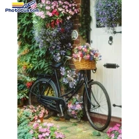 photocustom paint by number bike hand painted painting art gift diy pictures by numbers flower kits drawing on canvas home decor