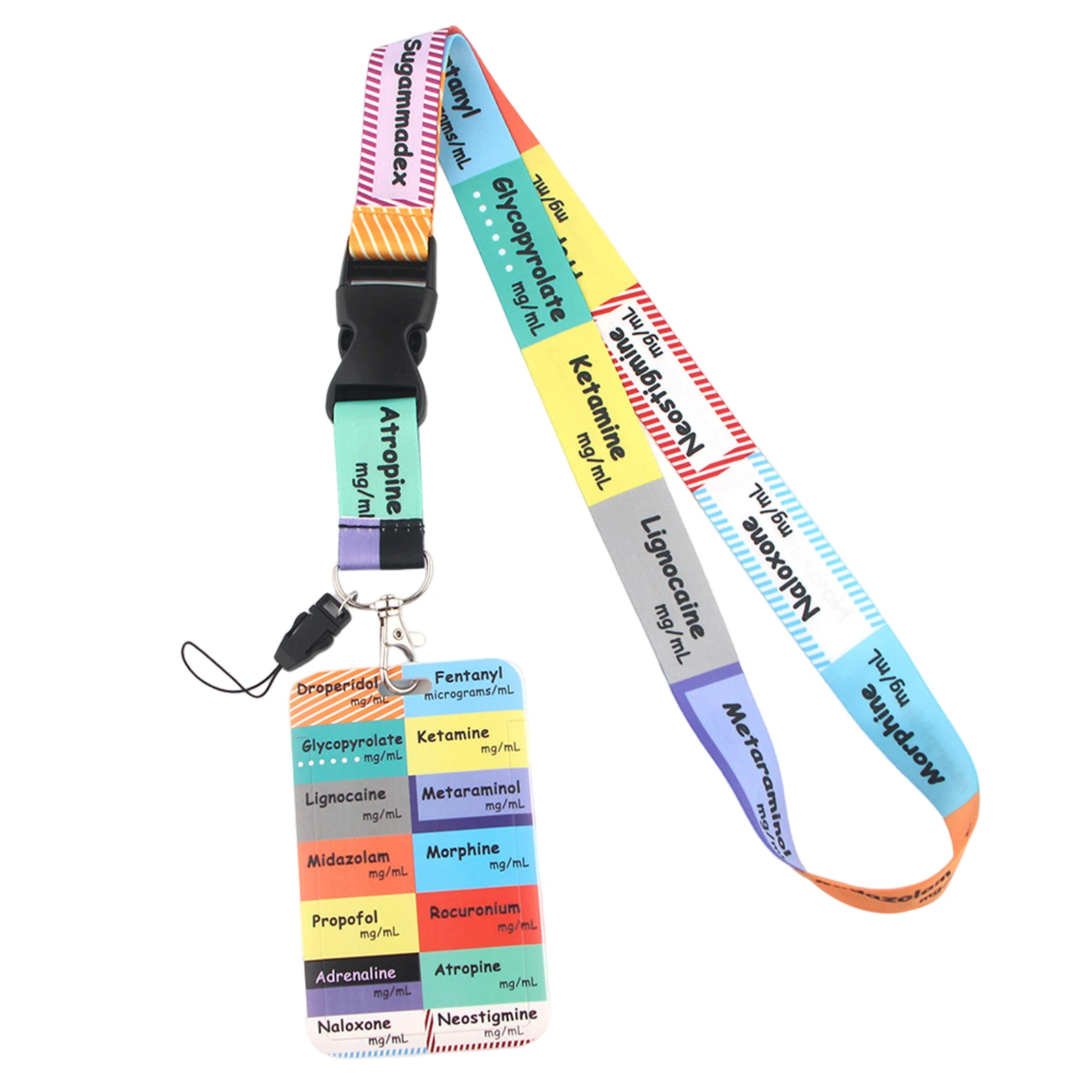 

Portable Doctor Medical Student Push Type With Lanyard Hard Shell Card Holder Protective Cover Plastic Hanging Nurse Themed Bank