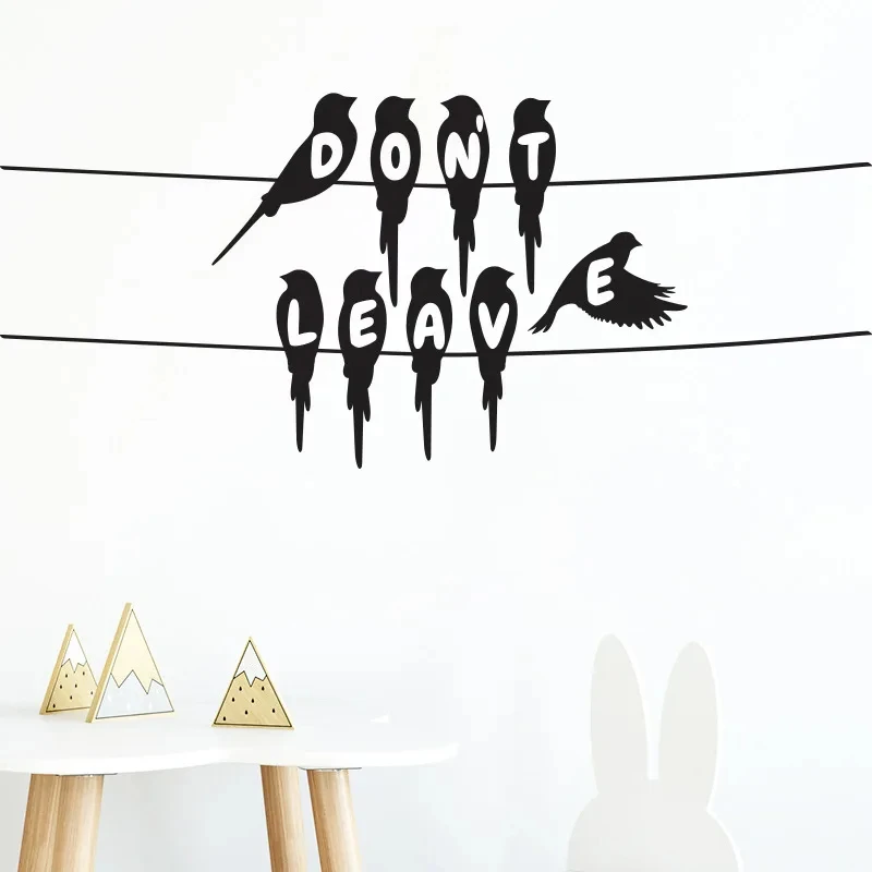 1 шт. случайная наклейка на стену с черной птицей для украшения спальни гостиной