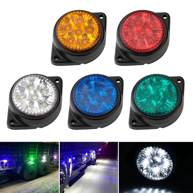 

2Pcs Warning Light LED Trailer Camion Orange 12V 24V LED Side Marker Lights