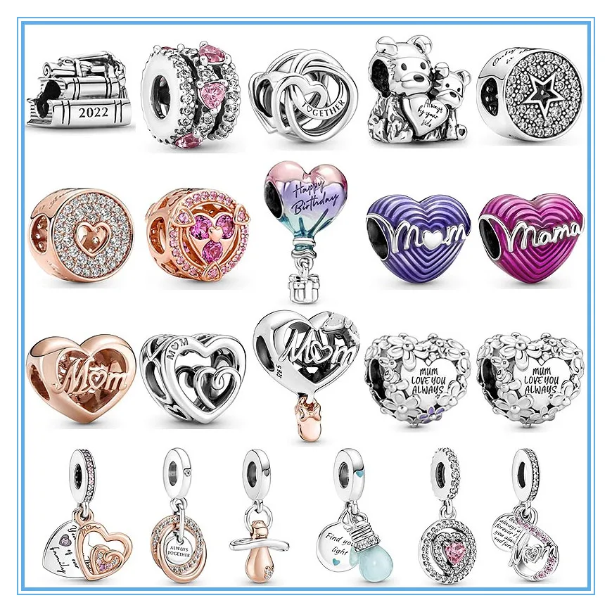 

Роскошные ювелирные изделия для женщин, Браслет Подходит для Pandora, оригинальные Подвески DIY, набор Bijoux Femme 100%, браслет из стерлингового сереб...