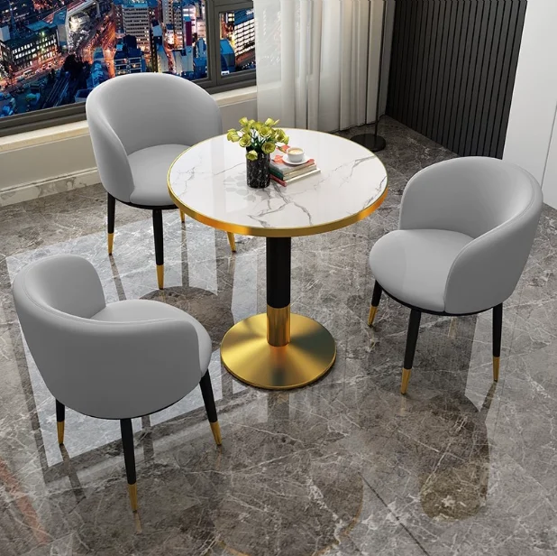 Светильник роскошный стол для переговоров и стул сочетание зоны отдыха кофейни