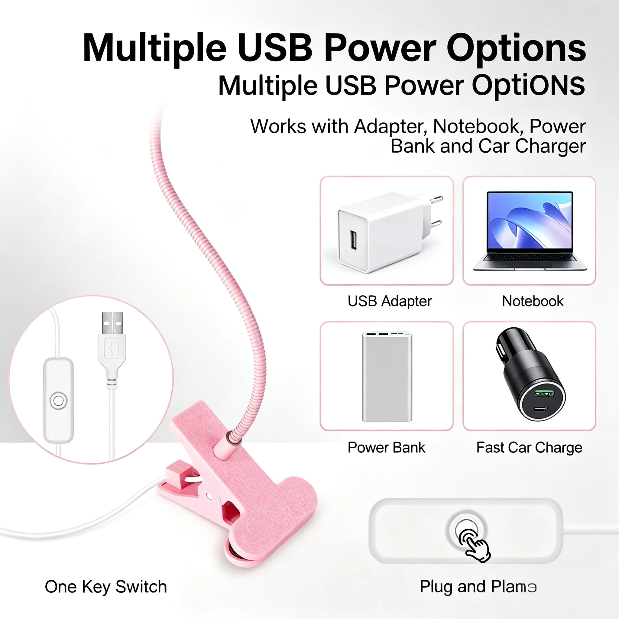 Фото Гибкая настольная УФ-светодиодная лампа для сушки ногтей, портативная мини-лампа USB для гель-лака, маникюра в салоне №3