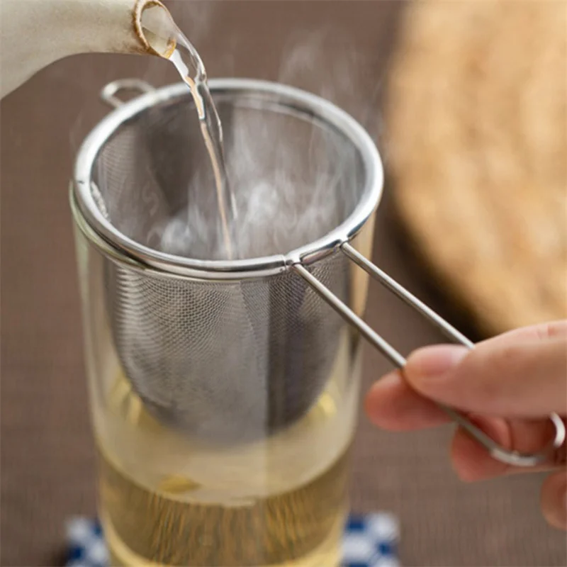 Сито для чая с ручкой многоразовое сито из мелкой сетки ручной фильтр кофейной