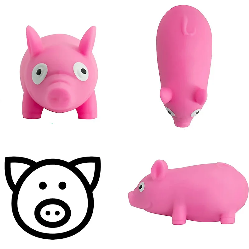 Holgosiu Squishy Pig Stress Squishy Piggie Squeeze Toy Anti-Anxiety Funny Pink Pig Toy Rebound Ball Fidget Toy Knead Sand Toys enlarge