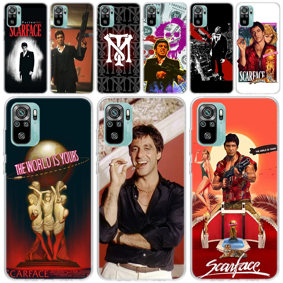 

Scarface 1983 Film Al Pacino Movie Transparent Soft Phone Case for Xiaomi Redmi Note 11S 11T 11E 10S 10 Pro 12 9 9S 9T 8 8T 7 6