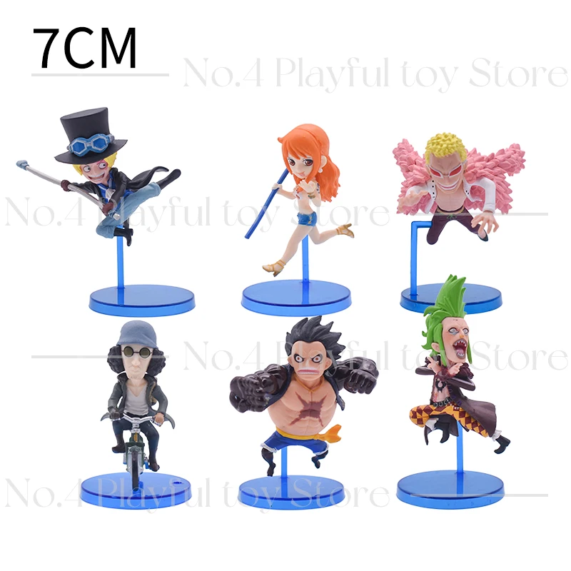 Аниме One Piece Набор статуэток Luffy Sanji Charlotte Linlin Kaidou Sakazuki черная борода Zoro Dracule Mihawk