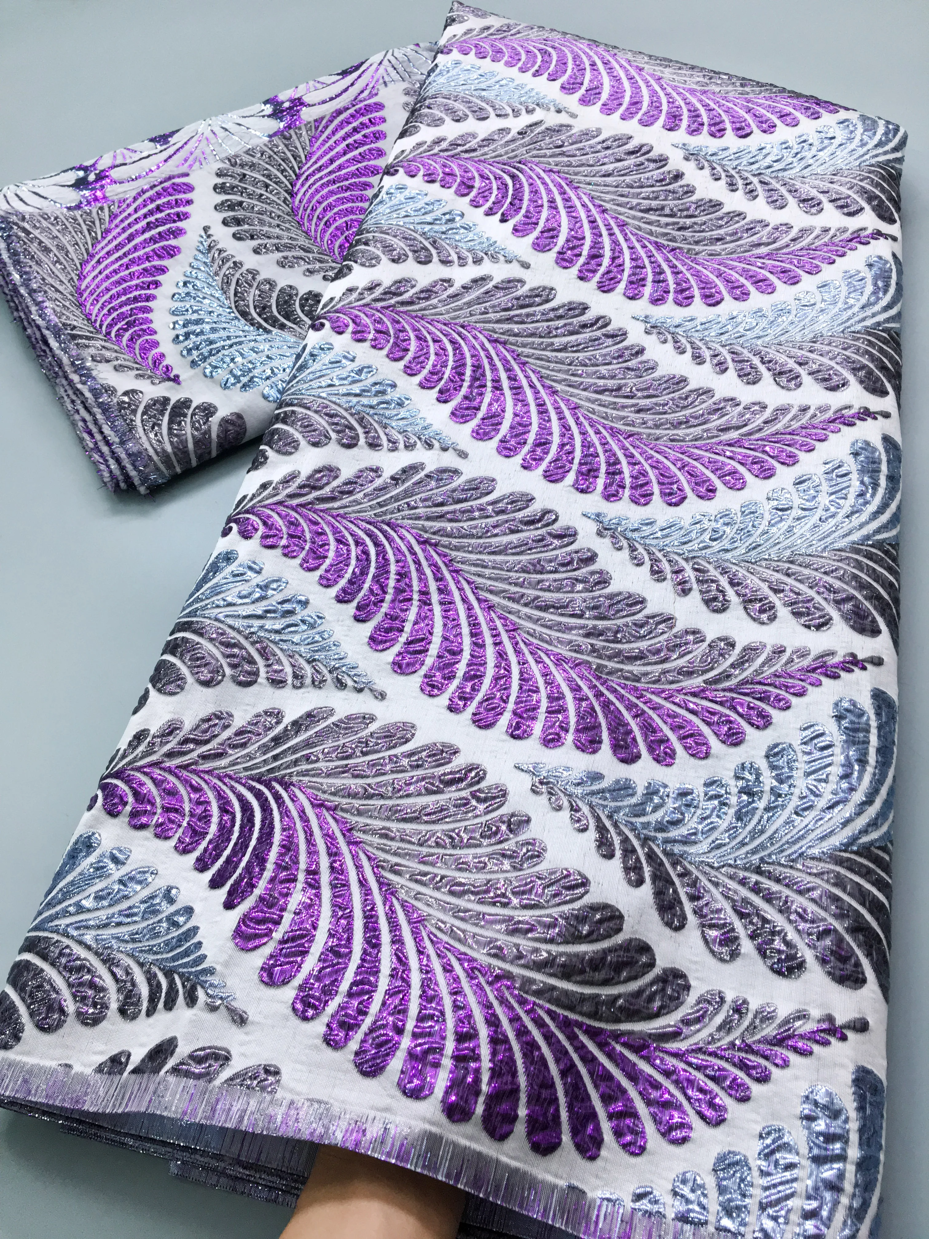 Нигерийская парчовая кружевная ткань 2 шт