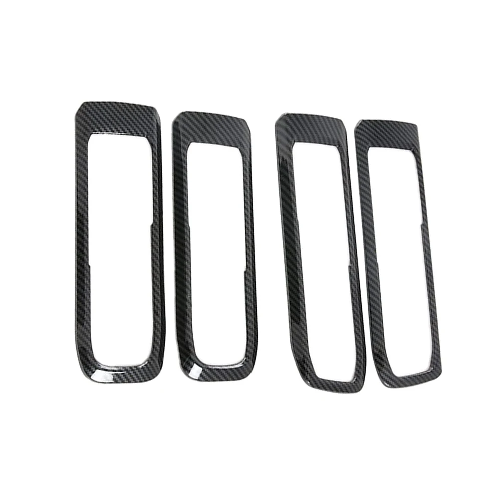 

4PCS ABS Carbon Fiber Car Inner Door Handle Bowl Cover Trims for Ford Explorer 2020-2021 Car Accessories