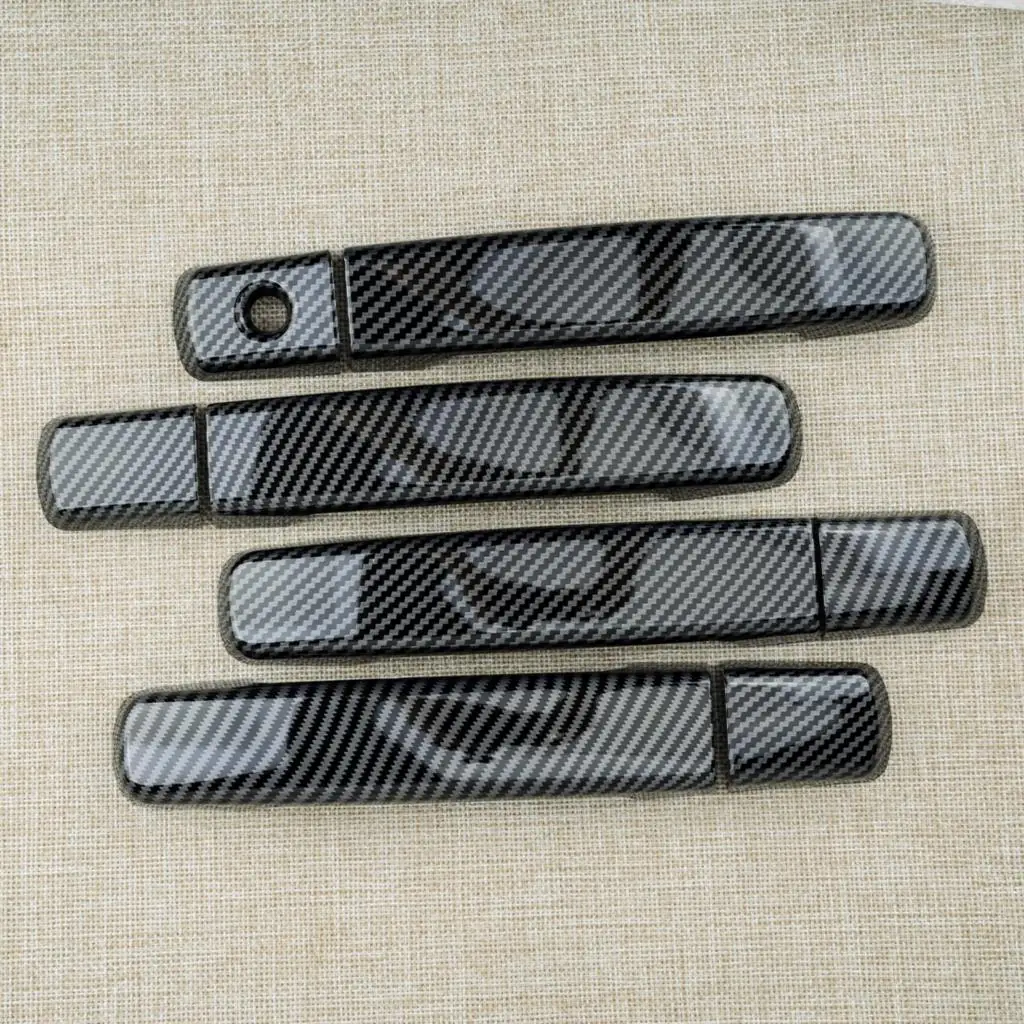 

Black Carbon Fiber Style ABS Car Exterior Door Handle Cover Trim Molding Set Fit for Nissan Frontier 2005-2016 2017 2018 2019