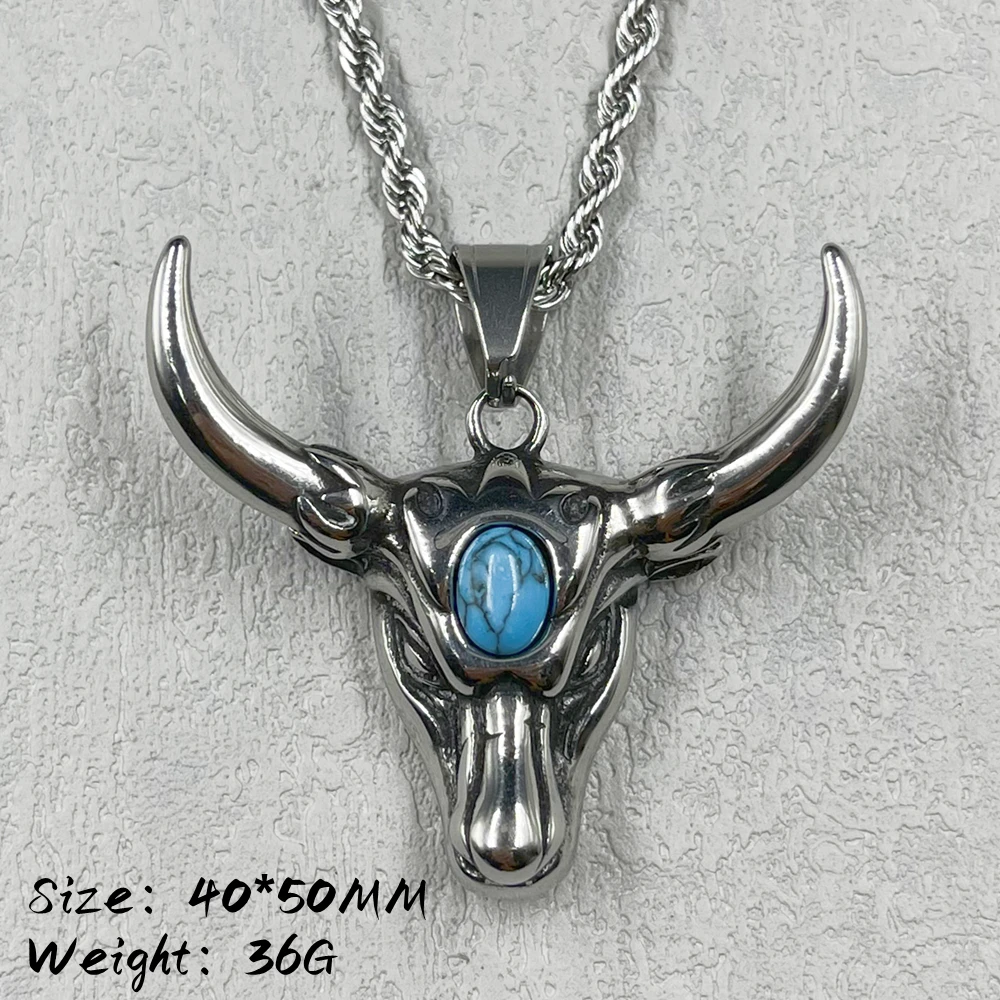 Кулон Мужской из нержавеющей стали с головой быка в стиле хип-хоп - купить по