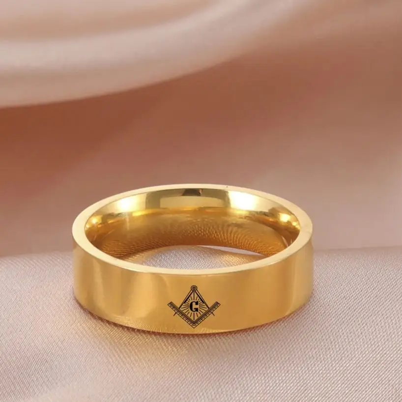 LIKGREAT винтажные подарки масонского кольца на палец для женщин и мужчин из