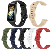 silicone watch strap for huawei band 77nfc smart bracelet replacement correa wristband accessories for huawei band 7 strap