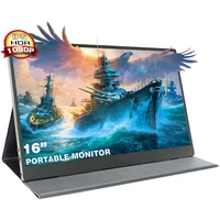 sibolan china hot sale cheap 16 inch portable monitor type c usb gaming monitor with resolution 1080 for ps5 monitor for laptop