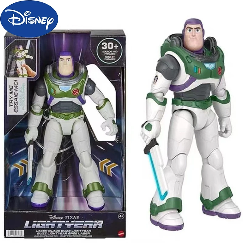 

Disney Anime Movies Toy Story Buzz Lightyear Glow Action Figure Toys Large 30cm Buzz Statue Model Doll Collectible Ornament Gift
