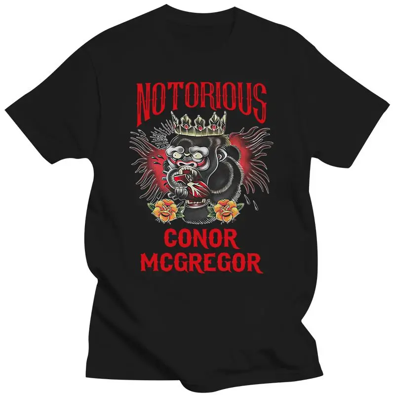 

Mens Clothing Fight Tee Notorious Conor McGregor Tattoo Black T-Shirt For Men Graphic T-Shirt