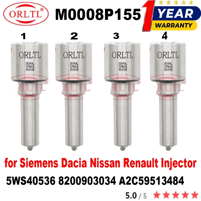 Форсунка ORLTL Commmon Rail M0008P155 для инжектора Siemens Dacia Nissan Renault 5WS40536 8200903034 A2C 59513484 4шт